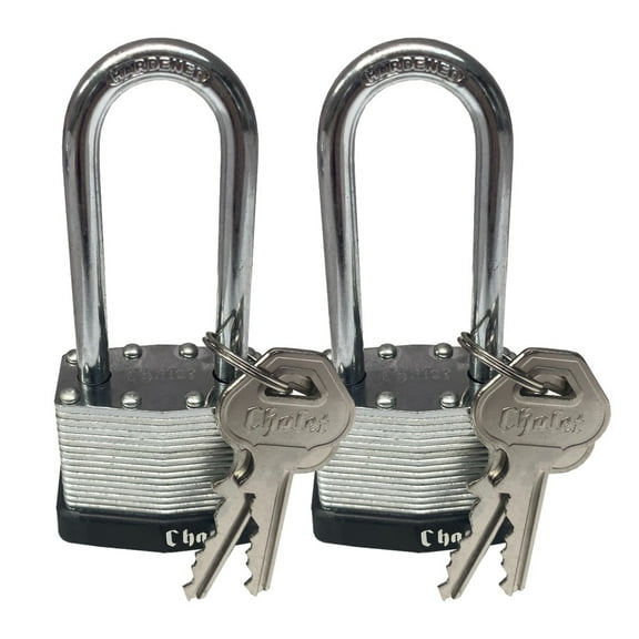 UBMOVE Padlock 1-1/2" (2 Pack) Long Shank