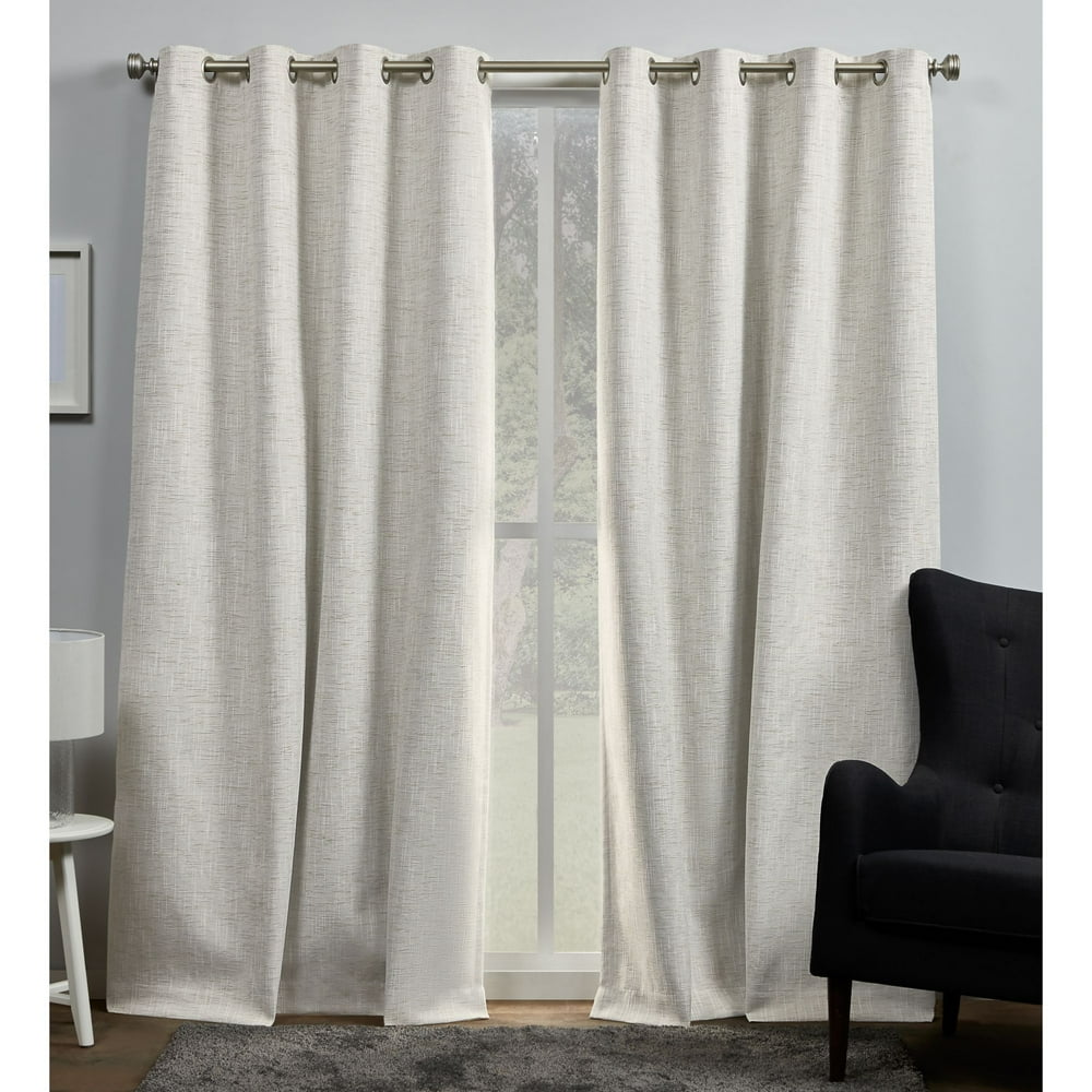 Exclusive Home Curtains Burke 100% Blackout Grommet Top Curtain Panel ...