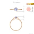 thumbnail image 4 of ANGARA Natural Classic Bezel-Set Round Tanzanite Floral Engagement Ring in 14K Rose Gold for Women (Size-5mm) | December Birthstone, Anniversary, Jewelry Gift for Women | Natural Tanzanite Ring, 4 of 8