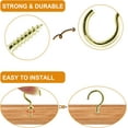 thumbnail image 4 of 100 Pcs 3/4" Ceiling Cup Hooks - Gold Self-Tapping Screws, 4 of 7