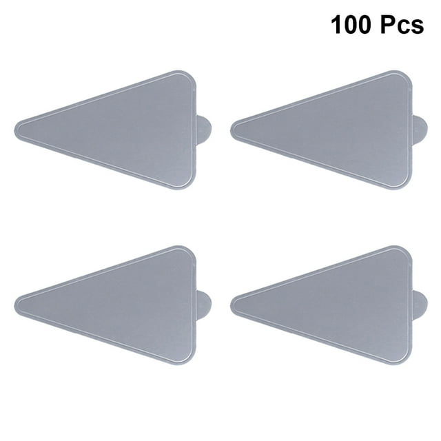 CHICHUMID 100Pcs Triangular Mousse Cake Boards Silver Cardboard Simple and Classy for Events Afternoon Tea