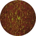 thumbnail image 1 of Ahgly Company Machine Washable Indoor Round Transitional Mahogany Brown Area Rugs, 6' Round, 1 of 7