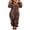 Coffee, variant on Women's Fleece Onesie Pajamas One Piece Winter Warm Cozy Plush Hooded Zipper Jumpsuit Pajama Sleepwear Plus Size