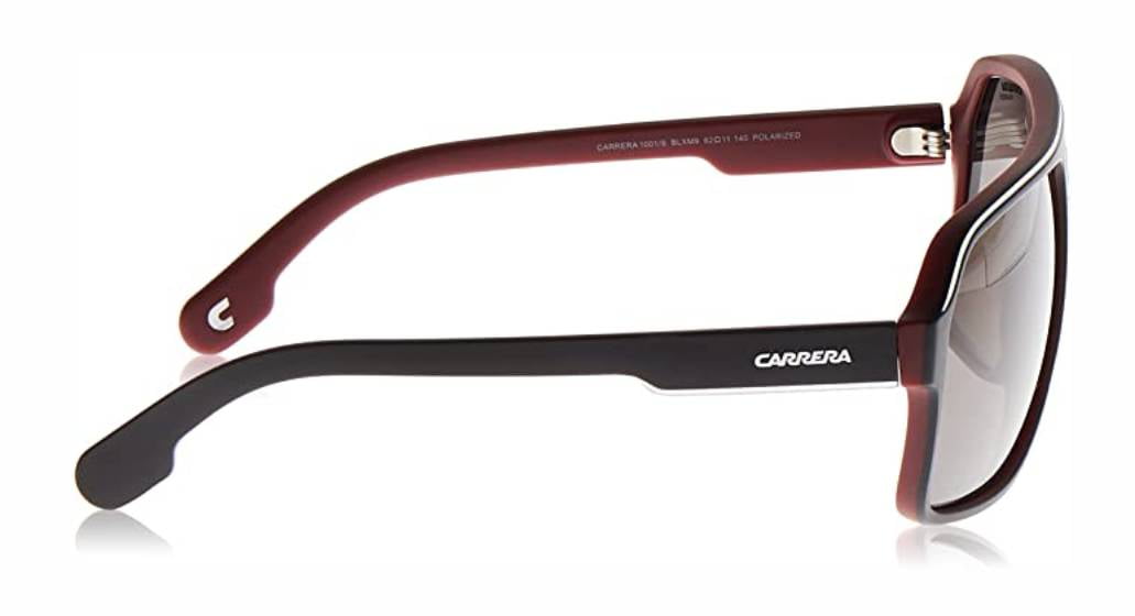 Carrera Navigator Sunglasses 1001/S BLXM9 Black/Red Polarized 62mm
