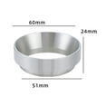 thumbnail image 3 of For Coffee Grinder Dosing Funnel For 51/58mm Diameter Tamper Portafilters Easy To Clean Efficient Dosing Precise Dosing Silver 51mm, 3 of 9