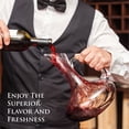 thumbnail image 2 of Chef's Star 61 Ounce Wine Decanter with Aerator, Wine Carafe Set with Stemmed Glasses, With Handle Wine Decanter Set and 6 Glasses, 2 of 6