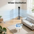 thumbnail image 6 of Tower Fans, 35" Standing Floor Cooling Fan with Remote, 60° Oscillating Fan, 20 ft/s High Velocity, LED Display, 5 Speeds, 4 Modes, 12H Timer, Quiet Bedroom Fan, 6 of 8