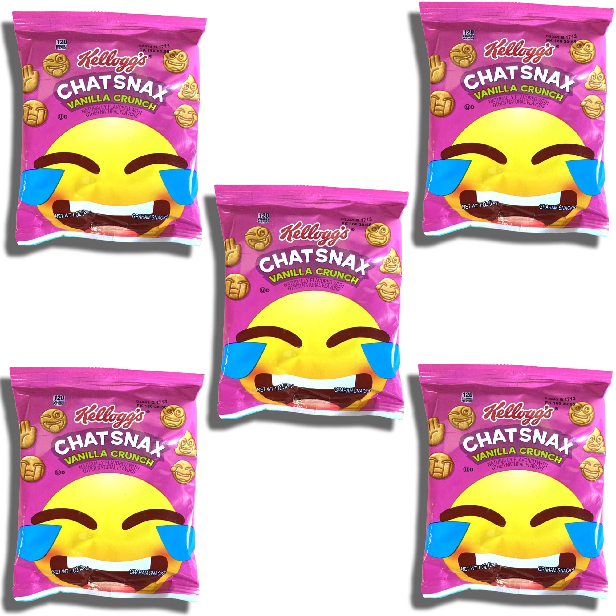 Chat Snax Graham Crackers | 1 Ounce | Vanilla Crunch | Pack of 30