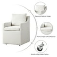 thumbnail image 4 of Spruce & Spring Upholstered Dining Chair with Hidden Casters, Removable Slipcover and Under-Seat Storage, Single, Ivory, 4 of 8