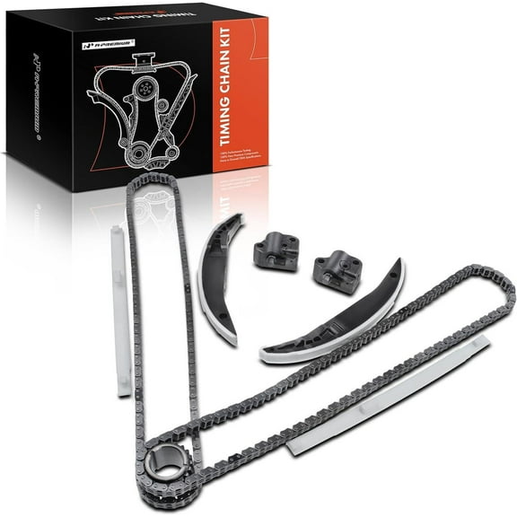 A-Premium Engine Timing Chain Kit W/Tensioners & Sprocket & Rail Shoes [fits DOHC, 6Cyl 3.0L] Compatible with Ford Fusion 2006-2009 & Lincoln Zephyr & Mazda 6 03-07 & Mercury Milan 2006-2009, Mariner