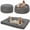 Gray, variant on 3-in-1 Convertible Bean Bag Chair Bed for Adults, 4FT Oversized Flannel Lazy Sofa with Memory Foam, Removable Washable Cover for Living Room Bedroom, Blue