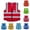 Red, variant on Ahabrexf Mens Zipper Sweatshirt, Lightweight Reflective Work Vest with Pockets for Job Site Safety and Visibility