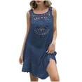 thumbnail image 2 of TMOYZQ Women's Swimsuits Cover Ups Solid Color Crochet Tassel Cover-Up Dress Beach Bathing Suit Bikini Coverups Dress, 2 of 7