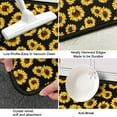thumbnail image 3 of Sunflower Kitchen Rugs and Mats Set of 2, Black Sunflowers Non-Slip Backing Kitchen Rug, Kitchen Sets Low-Profile Washable Floor Mat for Home Kitchen Decor - 17x29 and 17x47 Inch, 3 of 6