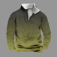 thumbnail image 2 of Men's Hoodless Sweatshirt Autumn and Winter Stand Up Collar Zipper Gradient Print Pullover Long Sleeved Shirt, 2 of 5