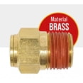 thumbnail image 3 of DOT Brass Push to Connect Fitting, Air Brake Connector - Male Straight 3/8" Tube OD x 3/8" NPT (5 Pack), 3 of 5