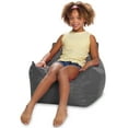 thumbnail image 4 of Posh Creations Newport Bean Bag Chair, Kids, 2.1 ft, Charcoal Gray, 4 of 6