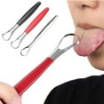 thumbnail image 3 of Soug Tongue Scraper Cleaner Stainless Steel Bad Breath For Dental Care Tool Oral New, 3 of 8