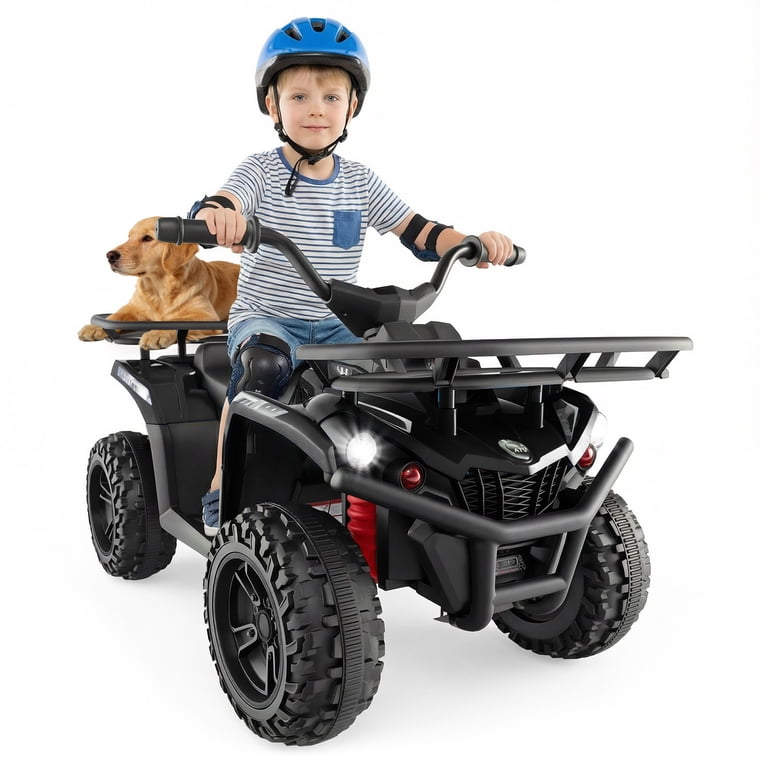 24V Electric ATV Quad with LED Lights and Storage photo 1
