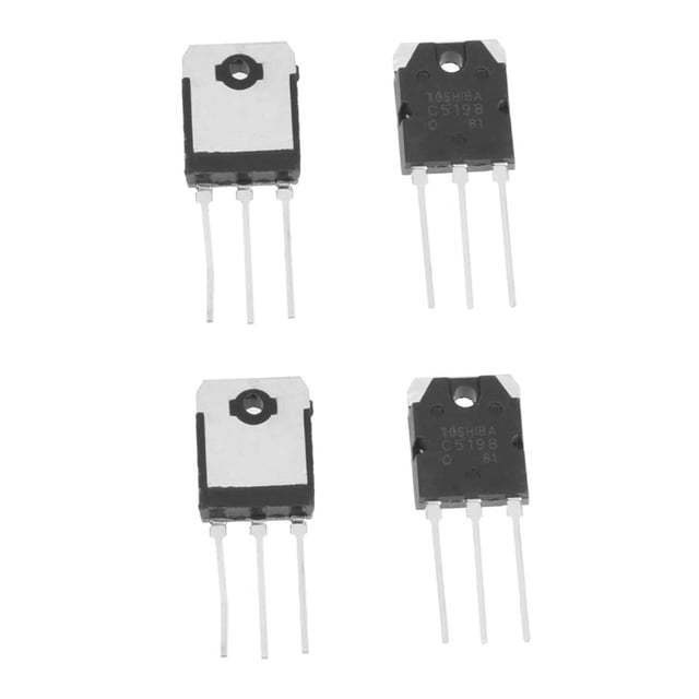 2 pares de transistores de silicio para amplificador de potencia A1941 + C5198 de 10 A y 200 V