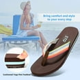 thumbnail image 4 of STQ Women Beach Flip Flops with Arch Support Thong Sandals for Water Shower Vacation Coffee Multi Size 8, 4 of 7
