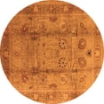thumbnail image 1 of Ahgly Company Indoor Round Oriental Orange Industrial Area Rugs, 8' Round, 1 of 4