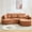 Orange, variant on Convertible 106" Sectional Cloud Sofa with Chaise Lounge, Curved Chenille Modular Sleeper Couch for Living Room & Bedroom