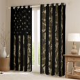 thumbnail image 2 of Homewish Camouflage Boys Curtains Pack of 2 (42x84 Each), Retro American Flag Curtains Blackout, Jungle Branches Print Bedroom Curtains, Blackout Curtains Home Decor, 2 of 6