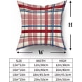 thumbnail image 5 of 4th of July Pillow Covers 20x20 Set of 2 Red Blue Grey Gray Buffalo Plaid Holiday Decorative Throw Pillows Patriotic Decorations Pillowcase Cotton Square Cushion Cover Decor for Home Couch Bed Soft, 5 of 6