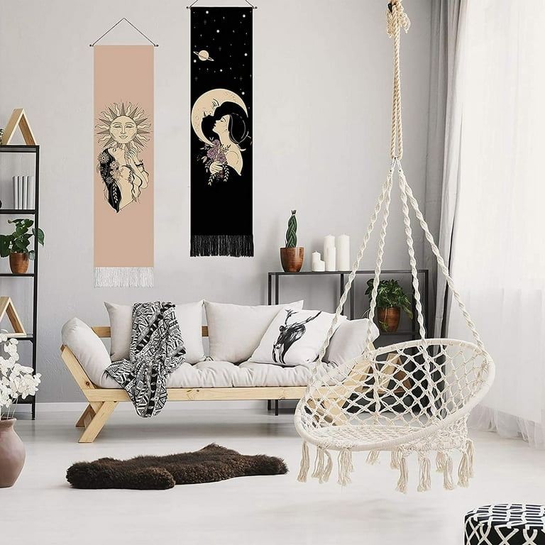 2Set Narrow Tapestry Wall Hanging Long Moon and Girl Bohemain Decor Bedroom Living Room Vertical Tapestry Walmart