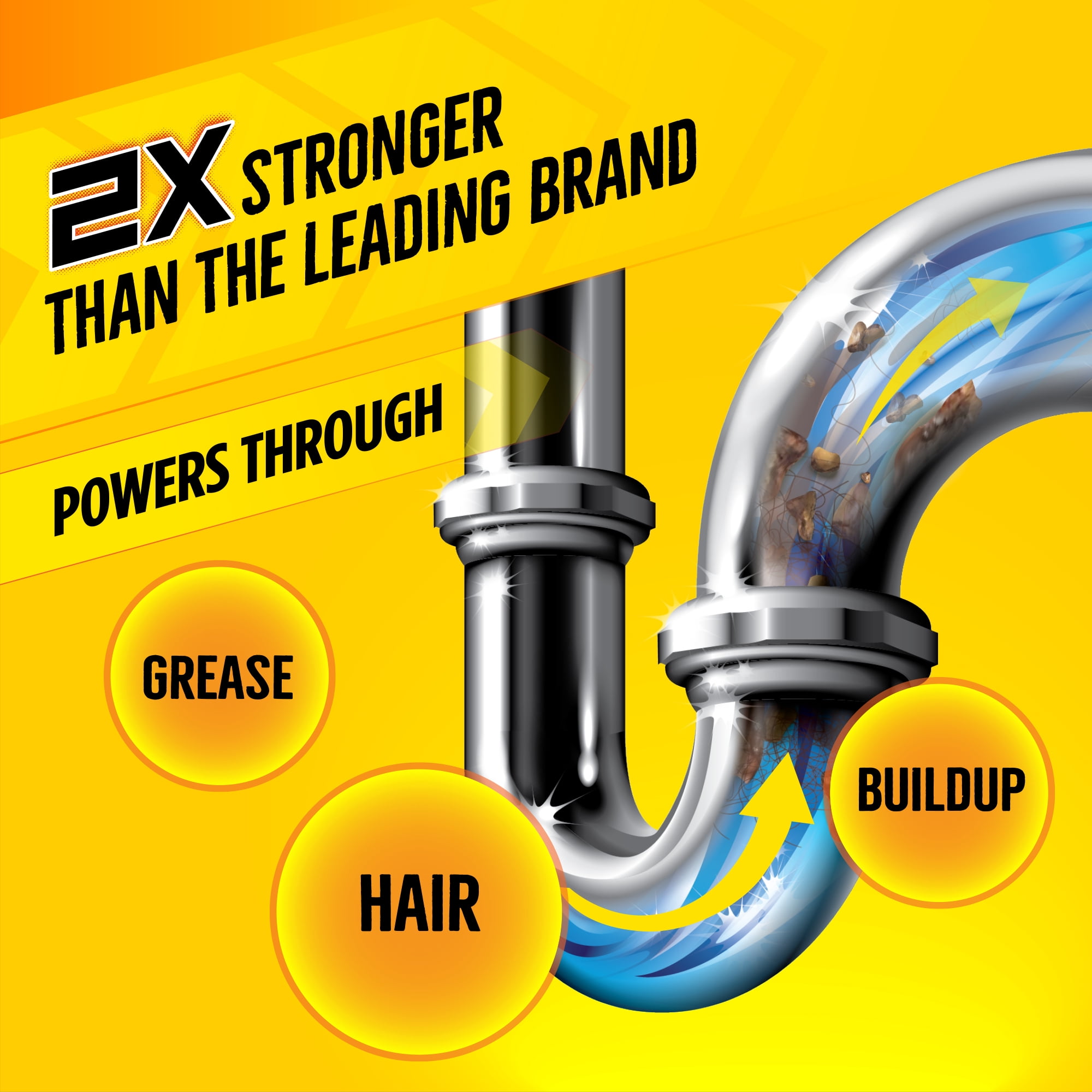 Zep Liquid Heat Max Gel Drain Opener, 64 FL OZ – Commercial-Strength Clog Remover for Sinks, Tubs & Showers