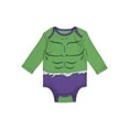 thumbnail image 3 of Marvel Infant Baby Boys 5 Pack Cuddly Long Sleeve Bodysuits Multicolored 6-9 Months, 3 of 5