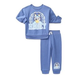 Bluey Toddler Girls Graphic Sweatshirt and Joggers Set, 2-Piece, Sizes 12M-5T