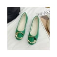 thumbnail image 5 of Gomelly Womens Flat Shoes Square Toe Casual Shoe Comfort Flats Breathable Pumps Party Formal Green 8, 5 of 8