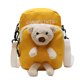thumbnail image 2 of WDOplteas Lindo Oso Bandolera Mujer Lona Hombro Muñeca Bolso (amarillo), 2 of 9