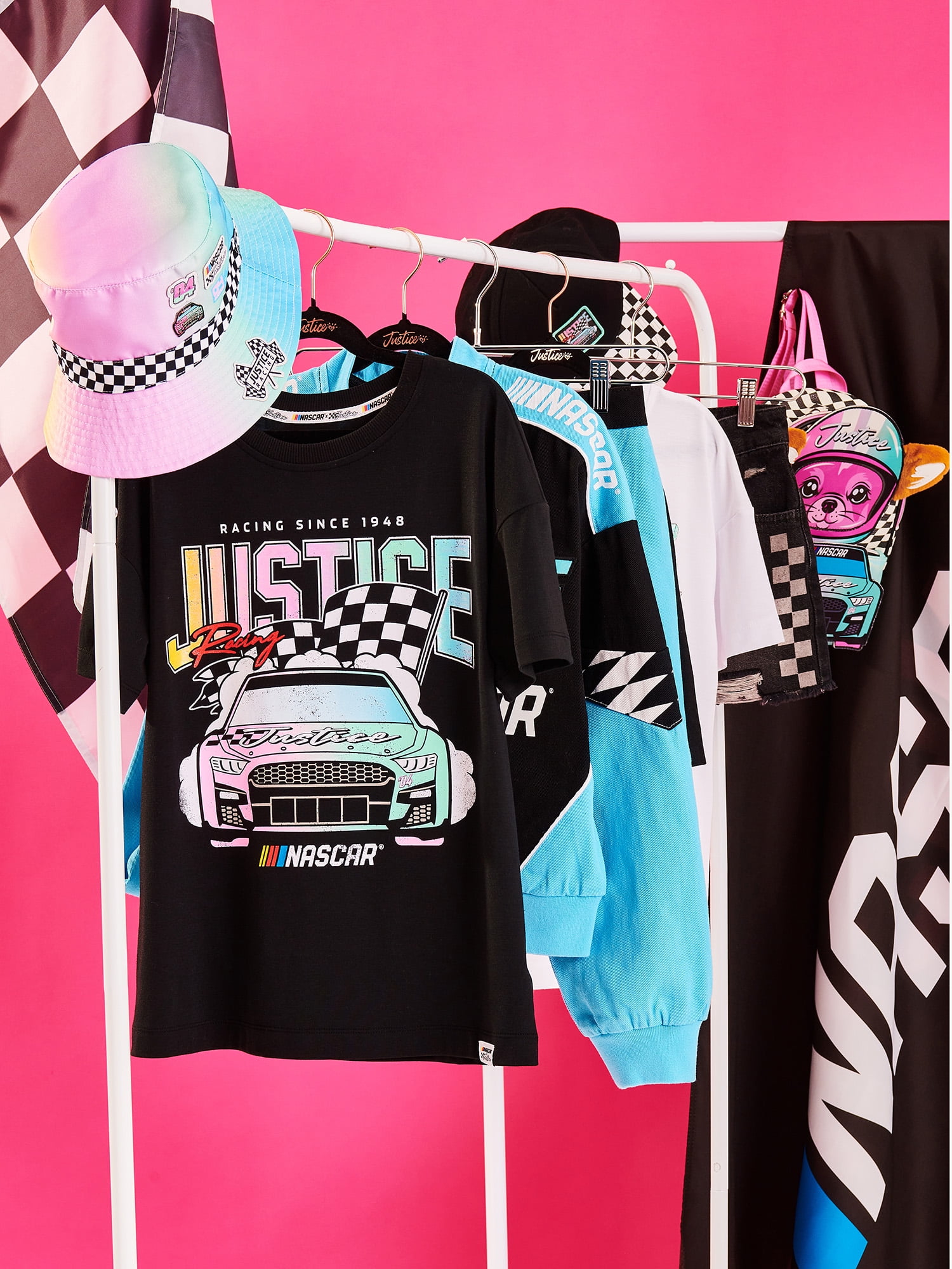 Justice Girl's NASCAR X Justice Collab Denim Short, Sizes XS - XLP, Slim & Plus