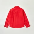 thumbnail image 2 of Boys' Red Shirt Colorful Button Up with Stand Up Collar Suit Style Dress Lining, 2 of 6
