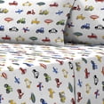 thumbnail image 5 of Dream Factory Trains & Trucks Twin 3 Piece Sheet Sets, Polyester, Microfiber, Blue, Child, 5 of 6