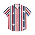 thumbnail image 5 of Hogleaql 250th Anniversary Shirt, American Flag Shirts for Men 4th Of July USA Print Short Sleeve Patriotic Shirt Collared Button Down Dressy Beach Casual Shirts for Men Vermilion L, 5 of 6