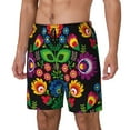 thumbnail image 2 of Daiia Traditional Floral Polish Mens Swim Trunks Swim Shorts Quick Dry Swim Shorts with Mesh Lining Pockets-3X-Large, 2 of 9