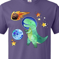 thumbnail image 4 of Inktastic Tyrannosaurus Rex Vs. Meteor Fun Space Dinosaur T-Shirt, 4 of 5