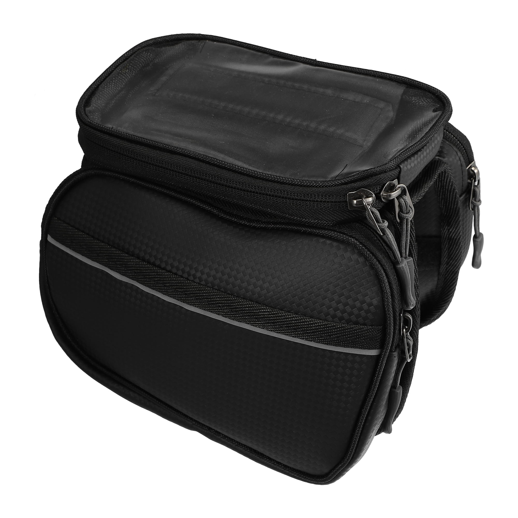 Unique Bargains Bike Front Frame Bag with Touch Screen Phone Holder Black