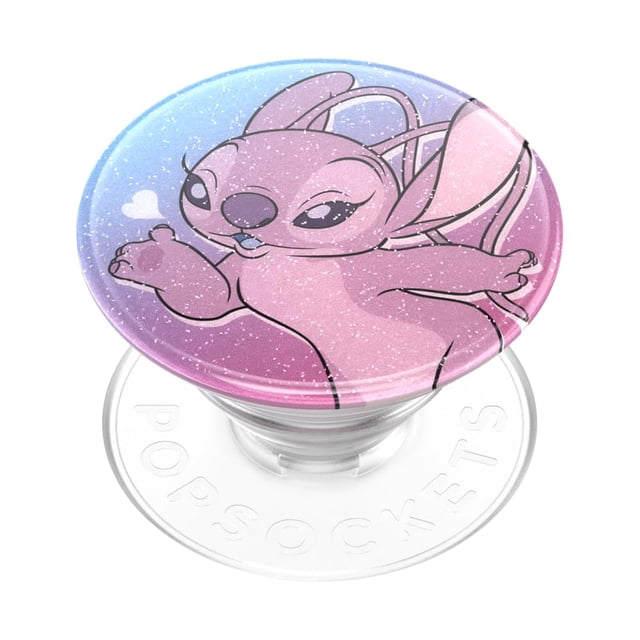 Phone Grip PopSockets Disney Stitch con purpurina y besos de ángel