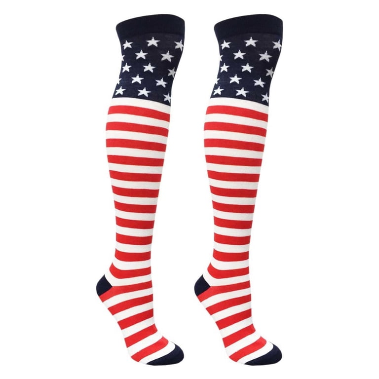 USA Patriotic Ankle Socks | Red White Blue Crew Socks For Men & Women | 9-11 Size