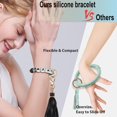 thumbnail image 3 of Key Ring Bracelet Wristlet Keychain: Silicone Beaded Bangle Chains, 3 of 5