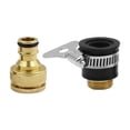 thumbnail image 1 of Junta universal de grifo Conector de grifo de manguera de latón, Conector de manguera 2 en un de 1/2 pulgadas y 3/4 pulgadas para de jardín de cocina Magideal Junta universal de grifo, 1 of 8