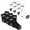 Black & White, variant on Women's Mid-Calf Crew Socks - 6 Pack - Black & Charcoal Gray Sweat Wicking Sock - Cushioned for Comfort for Hiking, Walking, Outdoor Recreation, and Sport (Size - Large)