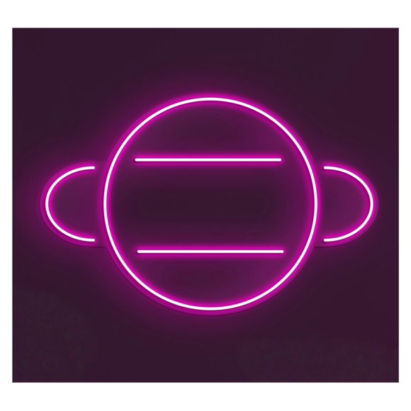Letrero De Neón LED Planet Saturno Anillado, Luz Para Habitación Infantil, Espacio, Escaparate, , Entrada Comercial, 40cm