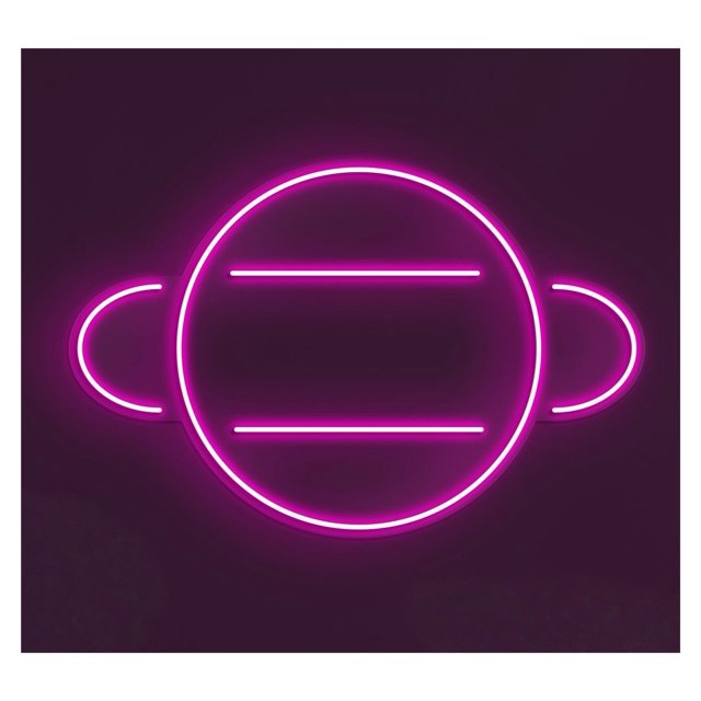 Letrero De Neón LED Planet Saturno Anillado, Luz Para Habitación Infantil, Espacio, Escaparate, , Entrada Comercial, 40cm