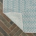 thumbnail image 4 of JONATHAN Y SANTA MONICA 2 x 8 Runner Rug, Chevron Concentric Squares - Aqua/Light Gray, SMB206A-28, 4 of 7